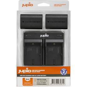 Baterie Jupio 2x LP-E6NH 2130 mAh + duální nabíječka (Canon) černá

