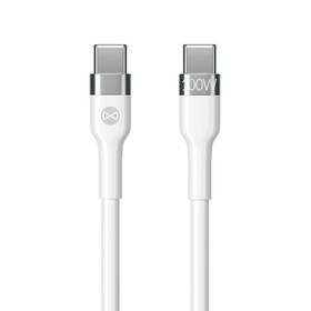 Kabel Forever Flexible USB-C/USB-C, 100W, 2m bílá barva
