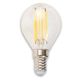 Žárovka LED Tesla Lightning miniglobe filament E14, 6W, denní bílá 

