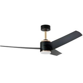 Stropní svítidlo IMMAX NEO LITE BEAUTY SMART LED s ventilátorem, 18W, Wi-Fi, TUYA černé/zlaté

