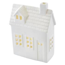 LED dekorace EMOS keramický domeček, 18 cm, 1LED, vnitřní, teplá bílá, časovač 

