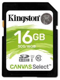 Paměťová karta Kingston SDHC 16GB UHS-I U1 (80R/10W) 

