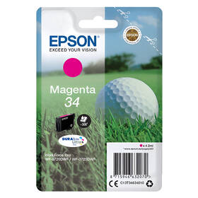 Inkoustová náplň Epson 34, 300 stran purpurová

