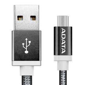 Kabel ADATA USB/micro USB, 1m, pletený černá barva
