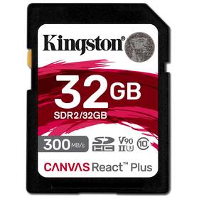 Paměťová karta Kingston Canvas React Plus 32GB SDHC UHS-II (300R/260W) 
