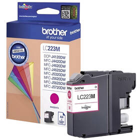 Inkoustová náplň Brother LC-223M, 550 stran purpurová

