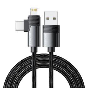 Kabel Essager William USB-A / USB-C - Lightning, 3A, 2m černý

