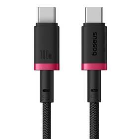 Kabel Baseus Dura USB-C/USB-C, 100W, 1m černý/červený


