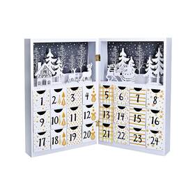 LED dekorace Solight adventní kalendář - kniha, 8x LED, 40x30cm, 2x AAA 

