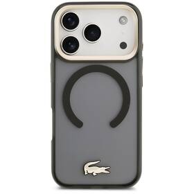 Kryt na mobil Lacoste Frosted Finish Gold Logo MagSafe na Apple iPhone 17 Pro černý

