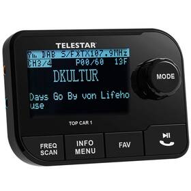 FM/DAB+ Transmitter Telestar TOP CAR 1 DAB+ černý

