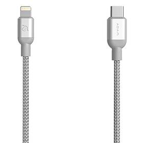 Kabel ADAM Elements AE PeAk II C20B MFi Lightning/USB-C, 0,2 m stříbrný

