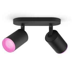 Bodové svítidlo Philips Fugato White and Color Ambiance 2 Spot černá barva
