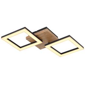 Stropní svítidlo GLOBO Kerry, LED, 18W černé/dřevo

