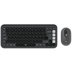 Klávesnice s myší Logitech POP ICON, US layout šedá

