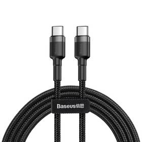Kabel Baseus Cafule USB-C/USB-C, PD 2.0 60W, 2m černý/šedý

