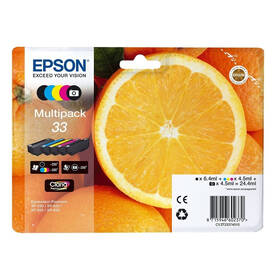 Inkoustová náplň Epson 33, 200/250/3x300 stran vícebarevná

