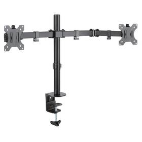 Držák Connect IT TwinArm Basic Alfa na 2 monitory 13" až 32", nosnost 2x8 kg černý

