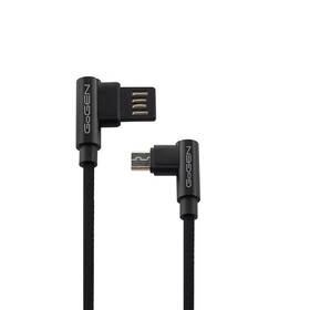 Kabel GoGEN USB/micro USB, 1m, oboustraný, opletený černý

