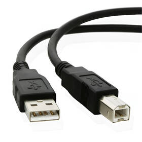 Kabel AQ USB B - USB 2.0 A M/M, 1,8 m 

