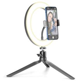 Světlo CellularLine Selfie Ring s LED osvětlením pro selfie fotky a videa černé

