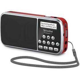 Radiopřijímač s DAB+ Technisat RDR + adapter červená barva
