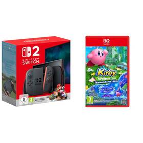 Set výrobků Nintendo Herní konzole Nintendo SWITCH 2 + Mario Kart™ World Bundle - černá + Hra Nintendo SWITCH 2 Kirby and the Forgotten Land + Star-Crossed World 
