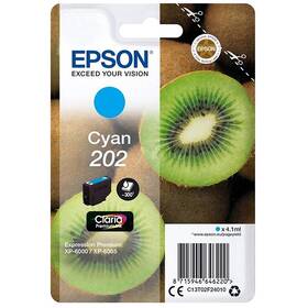 Inkoustová náplň Epson 202, 300 stran azurová

