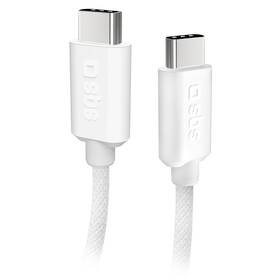 Kabel SBS USB-C/USB-C, PD, 60 W, 1,5 m šedý

