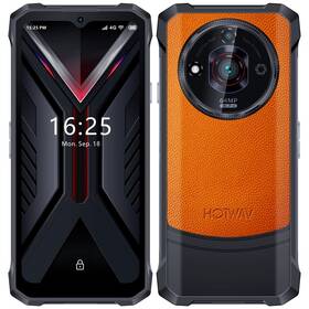 Mobilní telefon Aligator Hotwav T7 PRO 6 GB / 256 GB černý/oranžový

