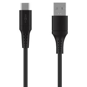 Kabel FIXED Liquid silicone USB-A/USB-C, PD, 60W, 0,3m černý

