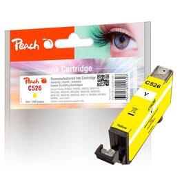 Inkoustová náplň Peach Canon CLI-526Y, 490 stran žlutá

