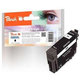 Inkoustová náplň Peach Epson 603XL, T03A1, 775 stran černá

