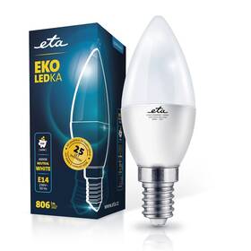 Žárovka LED ETA EKO LEDka svíčka 8W, E14, neutrální bílá 
 Žárovka LED ETA EKO LEDka svíčka 8W, E14, neutrální bílá
