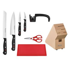  Sada kuchyňských nožů Wüsthof Gourmet 4 nože, nůžky, brousek, prkénko + blok