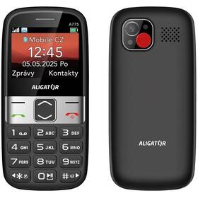 Mobilní telefon Aligator A775 Senior černý

