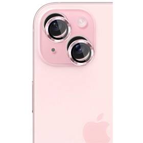 Ochranné sklo čočky fotoaparátu 3mk Lens Protection Pro na Apple iPhone 15 růžové

