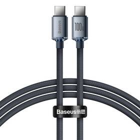 Kabel Baseus Crystal Shine Series USB-C/USB-C 100W 1,2m černá barva
