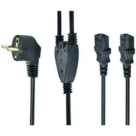 Kabel Gembird napájecí 230V 2m 2 zástrčky (Y rozdvojka) 

