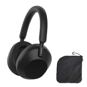 Sluchátka Sony WH-1000XM5SA, Limitovaná edice -  měkké pouzdro - Prodloužená záruka zdarma po registraci černá

