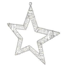 LED dekorace EMOS 60 WINDOW STAR, 3AA, TIMER, WW průhledná

