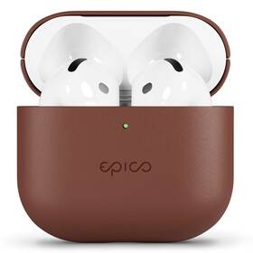 Pouzdro Epico Leather pro Apple AirPods 3 hnědé

