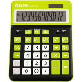 Kalkulačka Eleven CDC-120-BK/GN, stolní, dvanáctimístná černá/zelená

