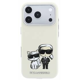 Kryt na mobil Karl Lagerfeld PU Semi Wrap Smooth Sketch Bodies Magsafe na Apple iPhone 18 Pro Max béžový

