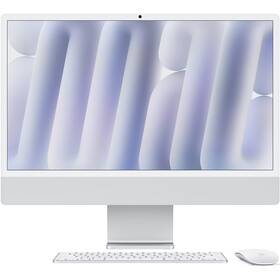Počítač All In One Apple 24" CTO Sklo s nanotexturou M4 10× CPU 10× GPU, 16 GB, 2 TB - stříbrný CZ 

