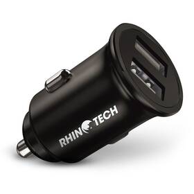 Adaptér do auta RhinoTech LITE MINI 2× USB-A, 24W černý

