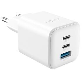 Nabíječka do sítě FIXED Mini GaN, PD, 65W, 2xUSB-C/USB-A bílá

