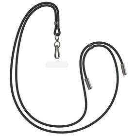 Kabel FIXED Neck Cable pro telefony se zadním krytem, USB-C/USB-C, 1.6 m, PD 60W, 480Mbps černý

