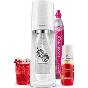 Výrobník sodové vody SodaStream TERRA White Malina Zero Mpack bílý

