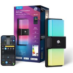 Nástěnné svítidlo Govee RGBICWW Smart venkovní, 1500lm, Matter černá barva
